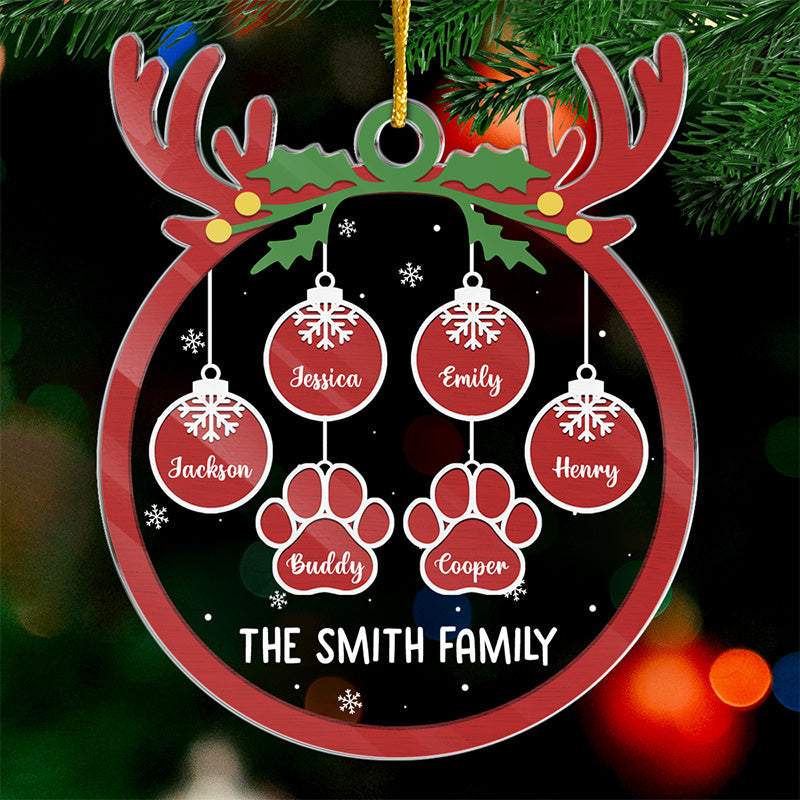 Family Love Grows Warmer At Christmas - Family Personalized Custom Ornament - Acrylic Custom Shaped - Christmas Gift For Family Members