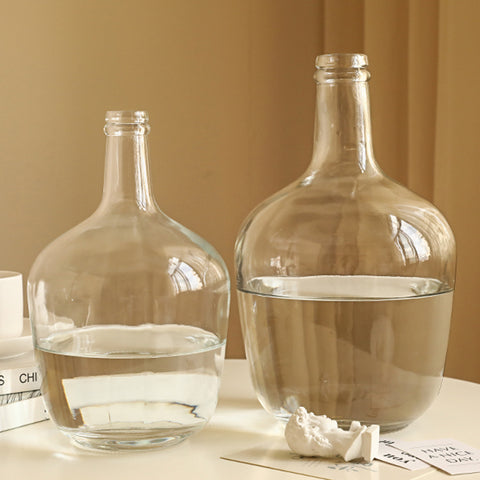 glass jug vase large glass vase clear farmhouse glass vase glass bottle vase