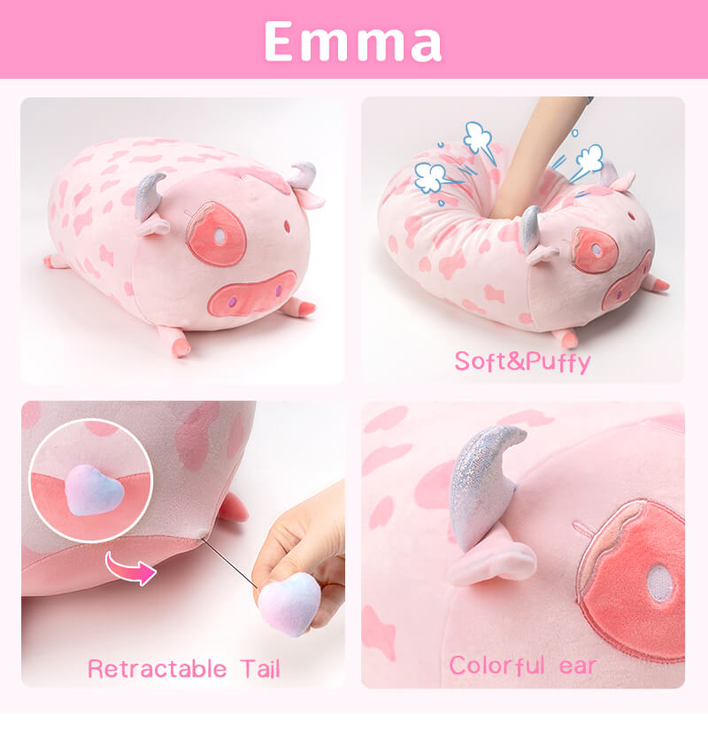 plush strawberry cow