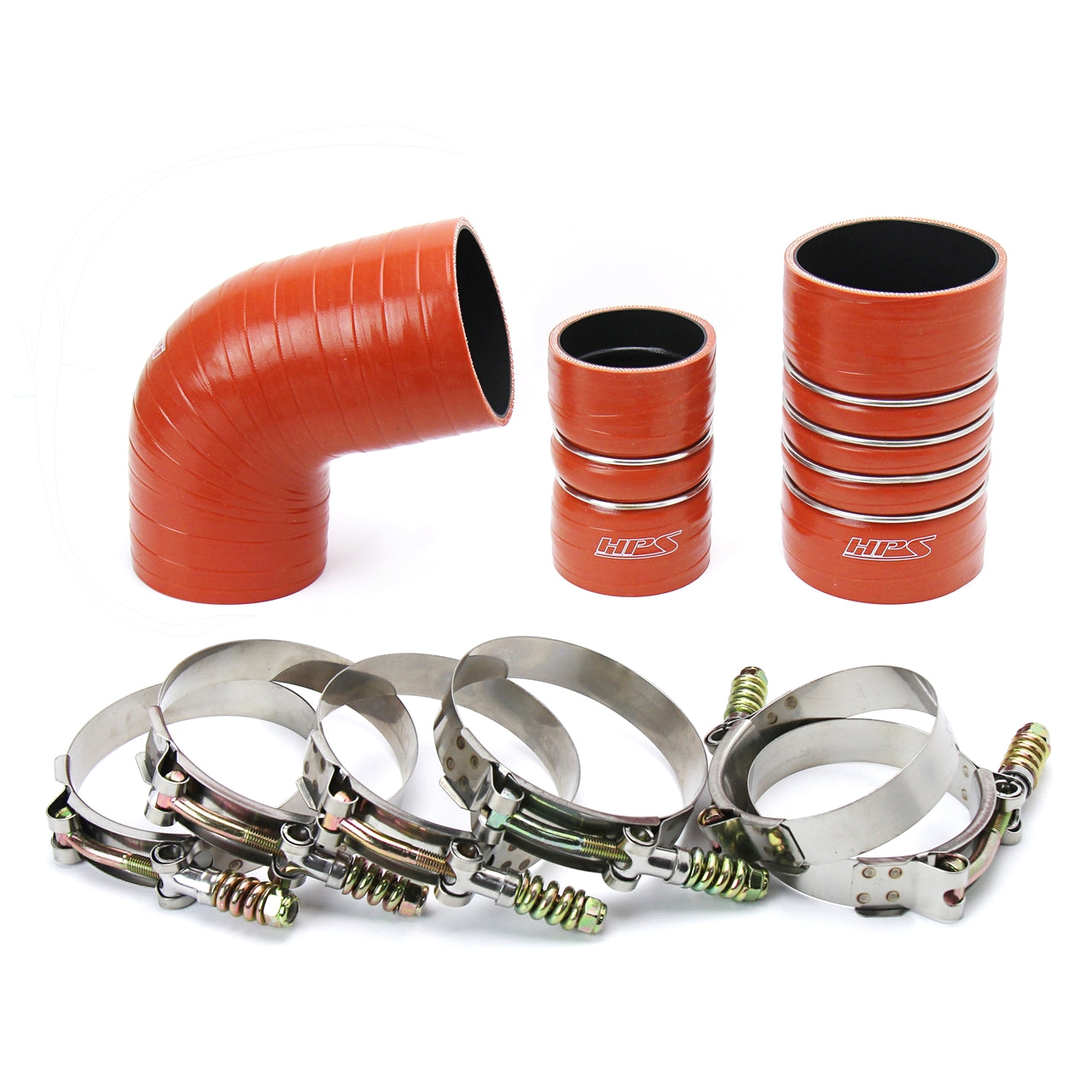 High Temp Aramid Reinforced Silicone Intercooler Hose Boots Kit GMC 2006-2010 Sierra 2500 6.6L Duramax Diesel