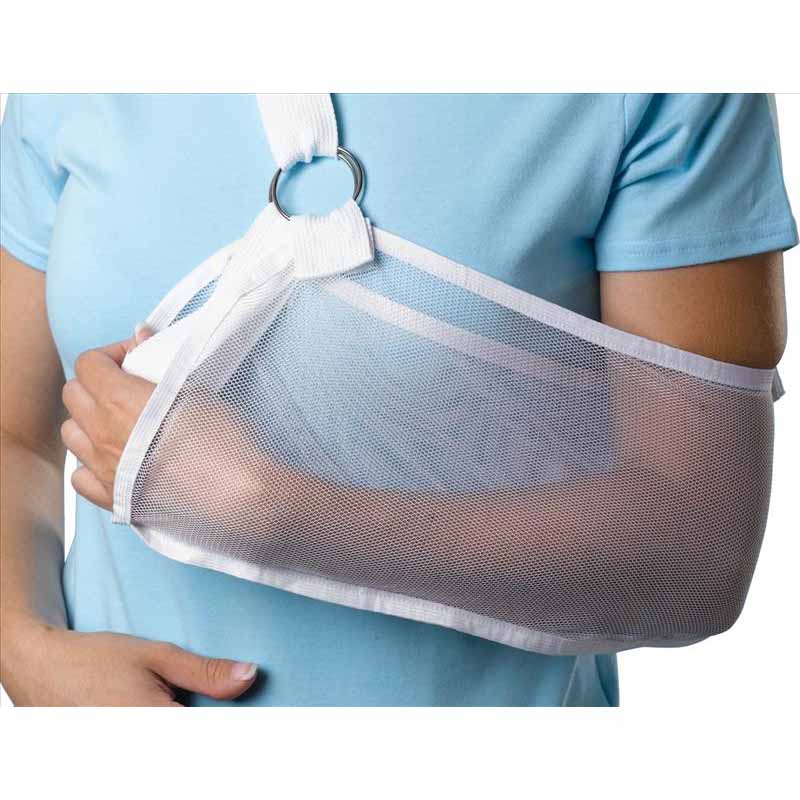 Medline Cool Mesh Arm Slings, White, Large (ORT11200L)