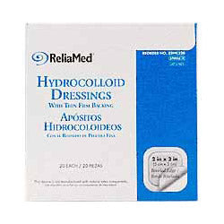 ReliaMed Hydrocolloid Dressing with Beveled Edge, Sterile, 2