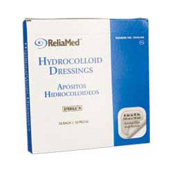 ReliaMed Hydrocolloid Dressing with Beveled Edge, Sterile, 4