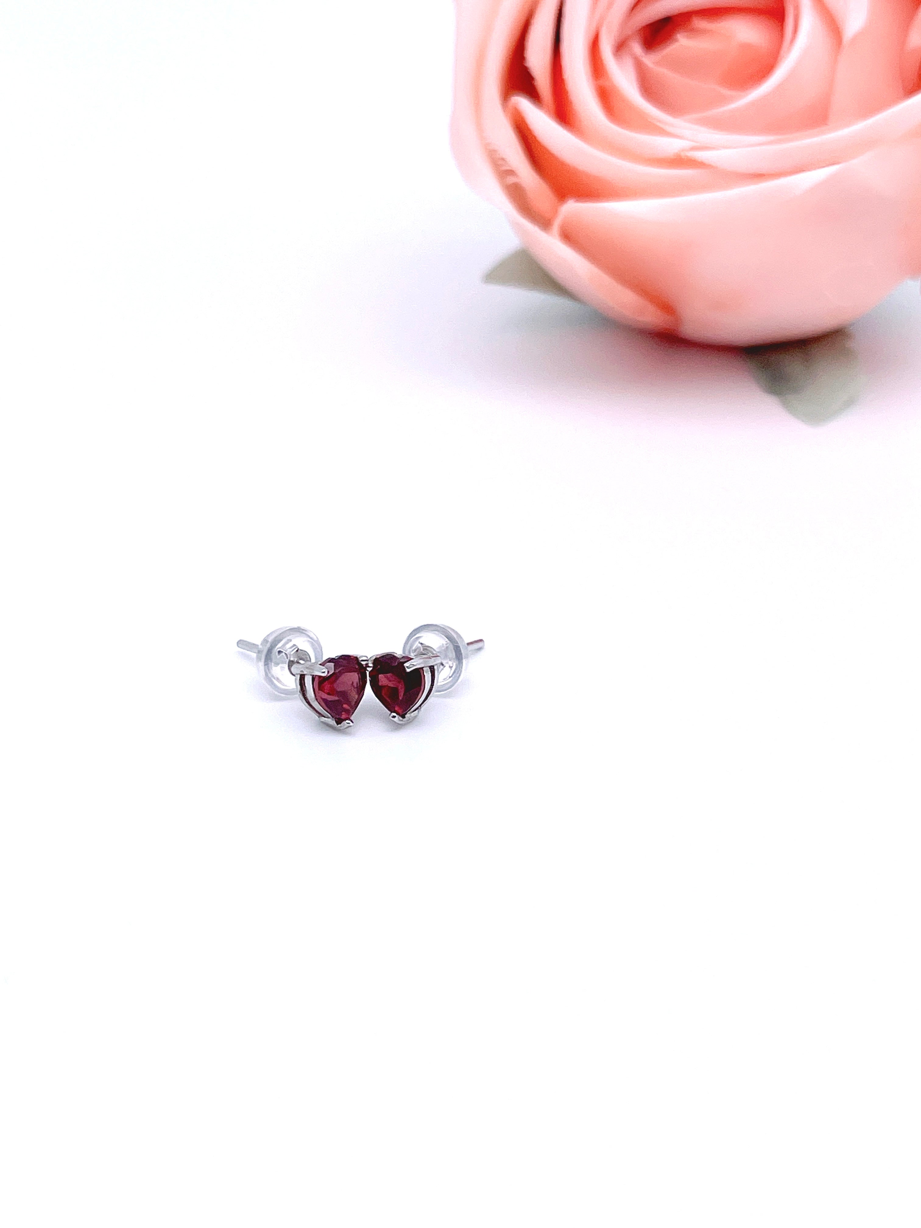 Sweet Heart Gemstone Studs