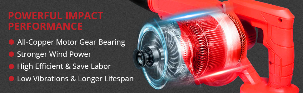 JUSTOOL 2-in-1 Electric Handheld Sweeper/Vacuum Cordless Leaf Blower