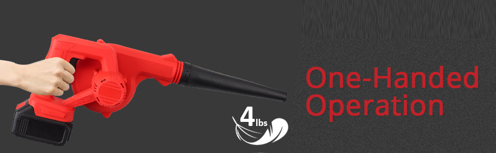 JUSTOOL 2-in-1 Electric Handheld Sweeper/Vacuum Cordless Leaf Blower