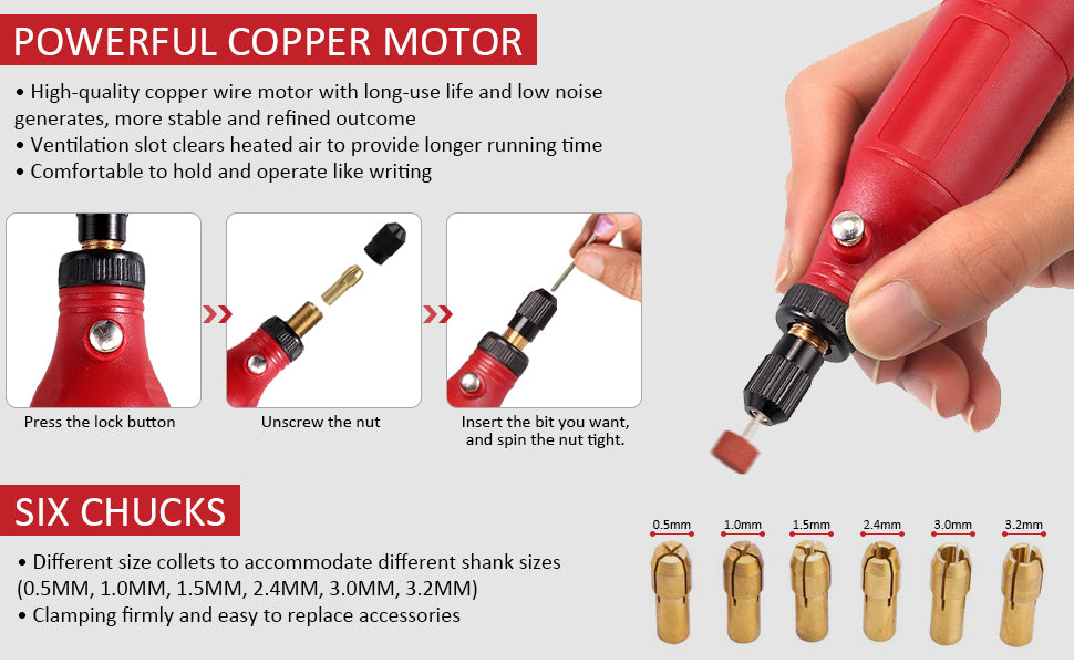 JUSTOOL Power Rotary Tool 5-Speed with 125 Accessories