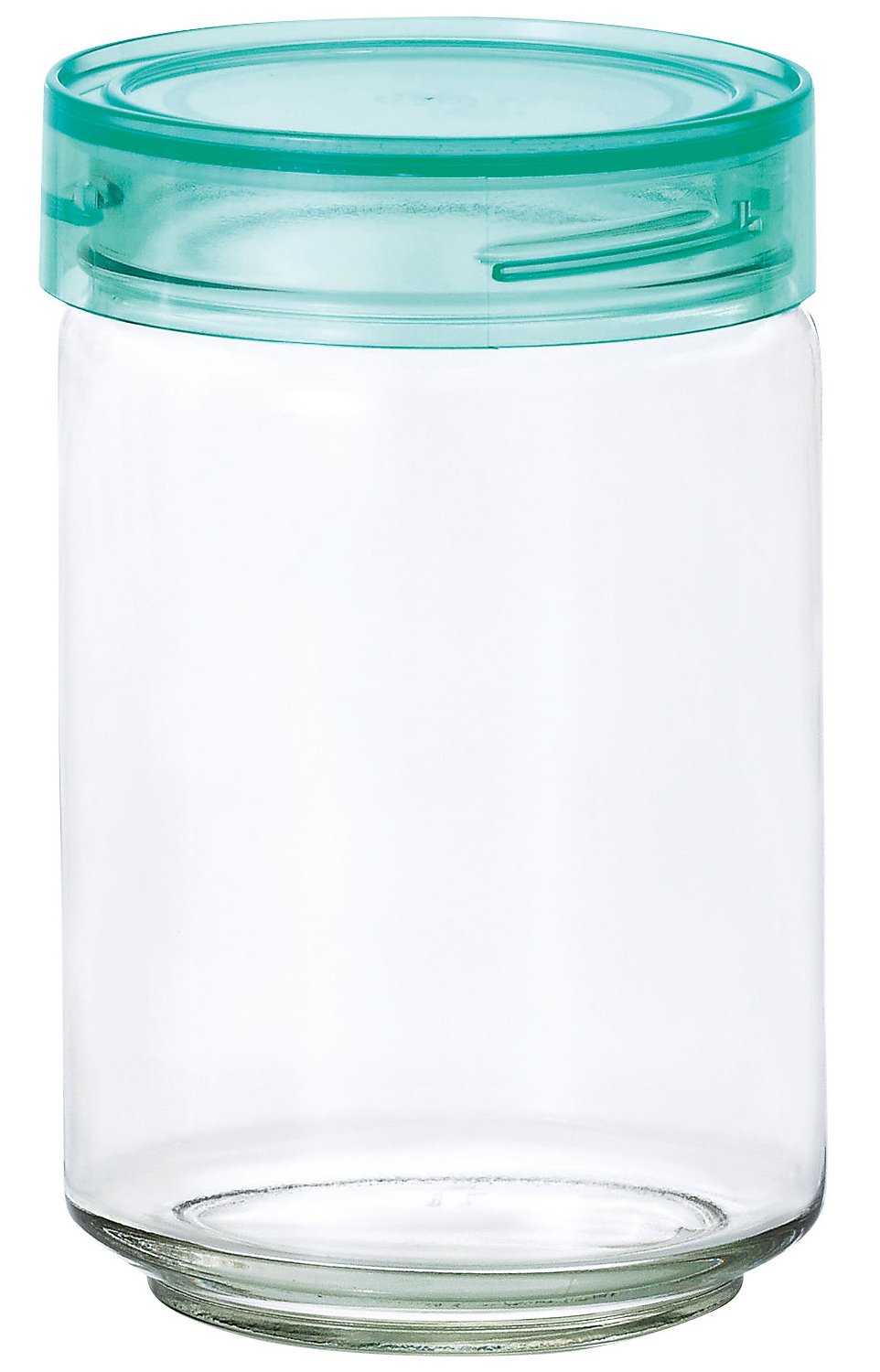 Aderia 1000Ml Green Glass Canister - Airtight Container for Seasoning and Coffee Beans Storage