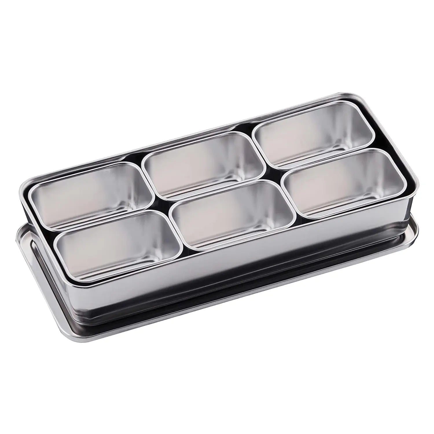 Premium 6-Compartment Stainless Steel Yakumi Seasoning Container by Clover