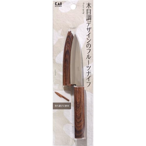 Kaijirushi KK Fruit Knife Wood Grain Sheath