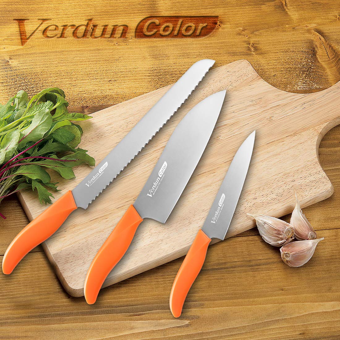 Shimomura Kougyou VCN-03O 130mm Orange Molybdenum Vanadium Steel Knife Dishwasher Safe