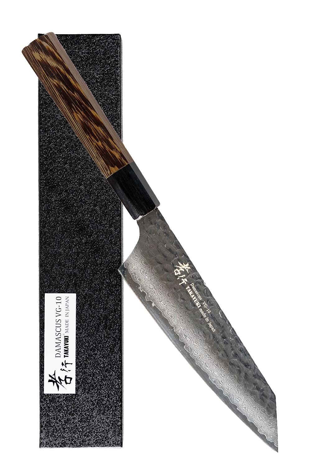 Takayuki Sakai Kitchenavi Damascus Santoku Knife 160mm VG10 33-Layer Wenge Handle W16001