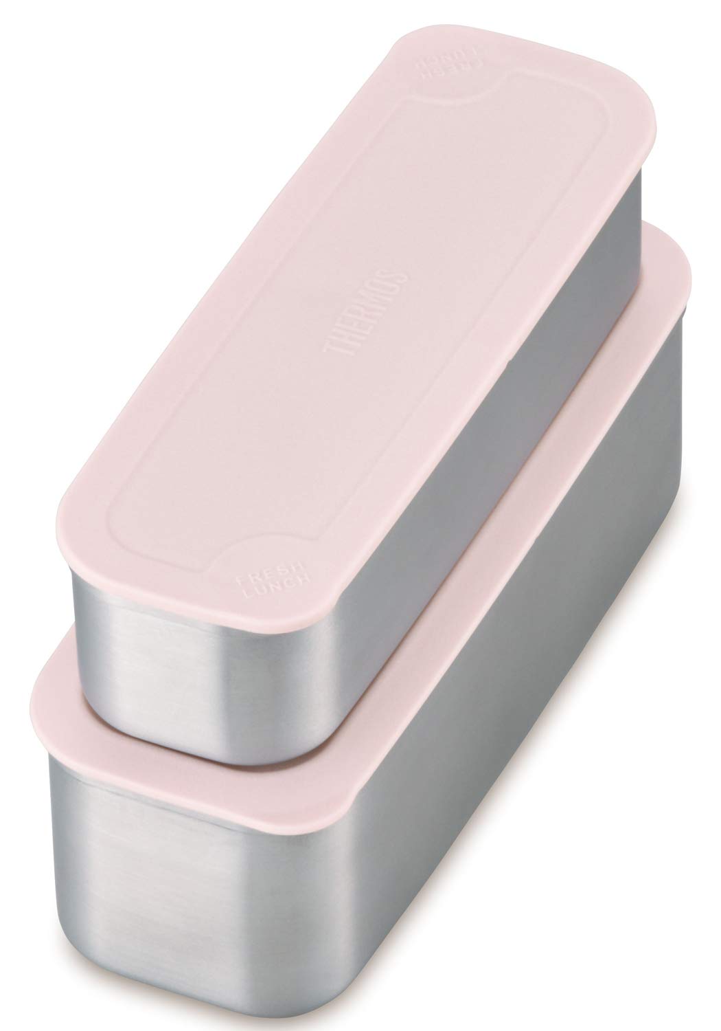 Thermos Japan 2 Tier Slim Lunch Box 635Ml Dusty Pink Dsa-604W Dtp