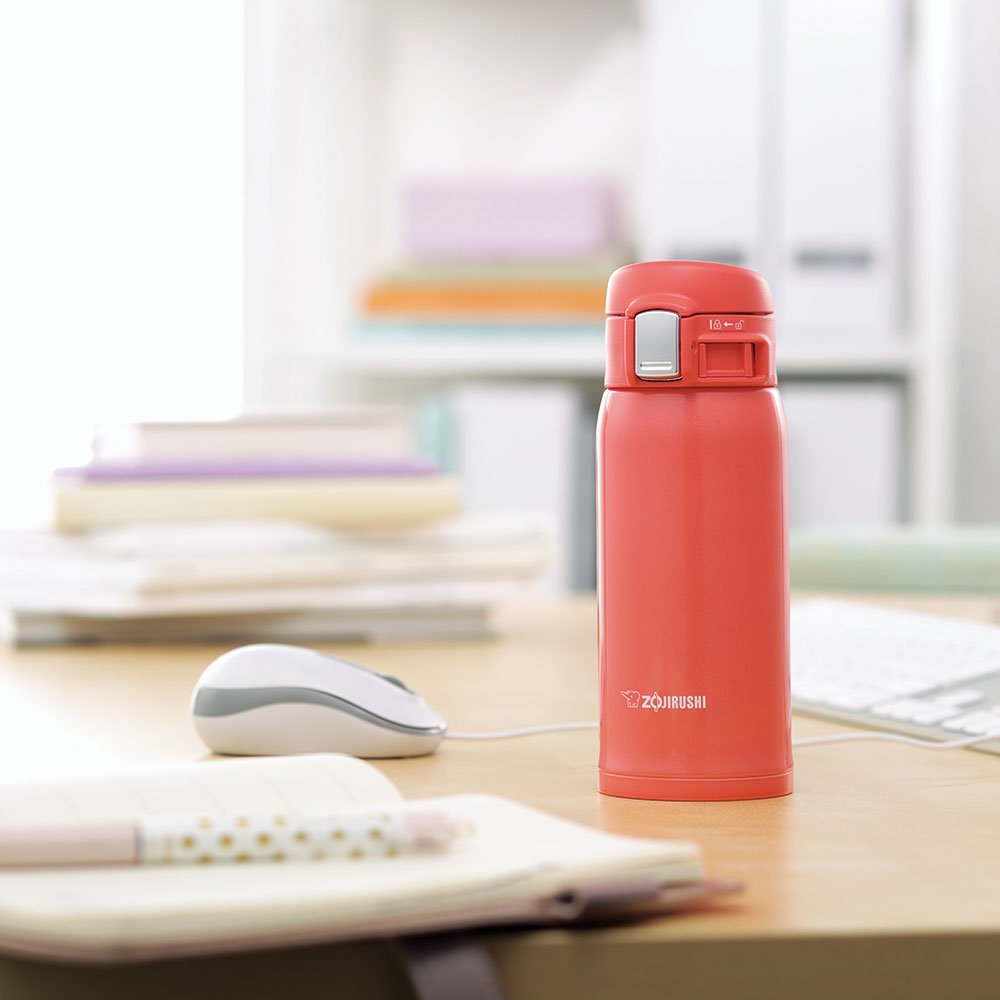 Zojirushi Mahobin SM-SC48-PV 480ml Coral Pink Lightweight Steel Water Bottle