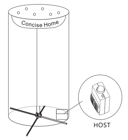 Concise Home CH-10012 CH-20012 Portable Travel Electric Clothes Dryer Instruction4