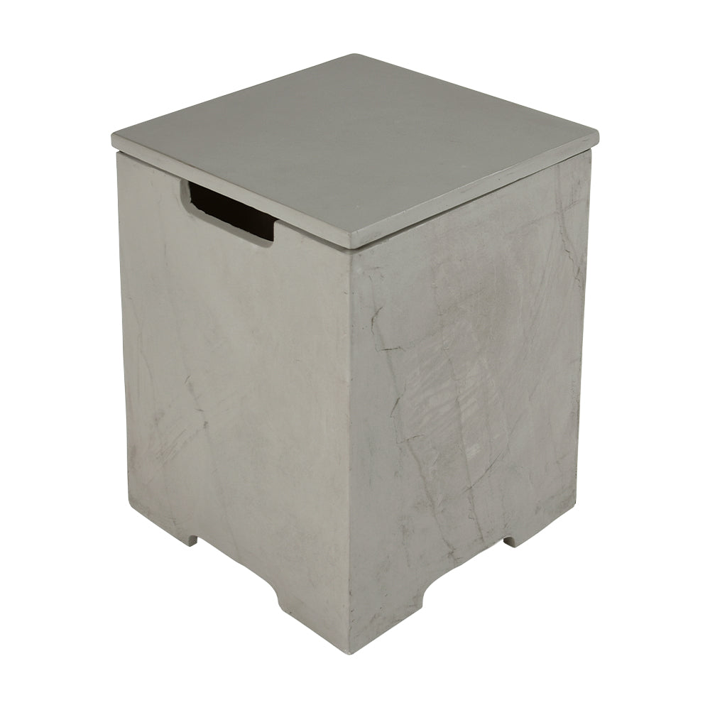 Elementi Plus Square Propane Tank Cover Hideaway Table - Space Grey, 15.9 x 15.9 x 20.5 Inches