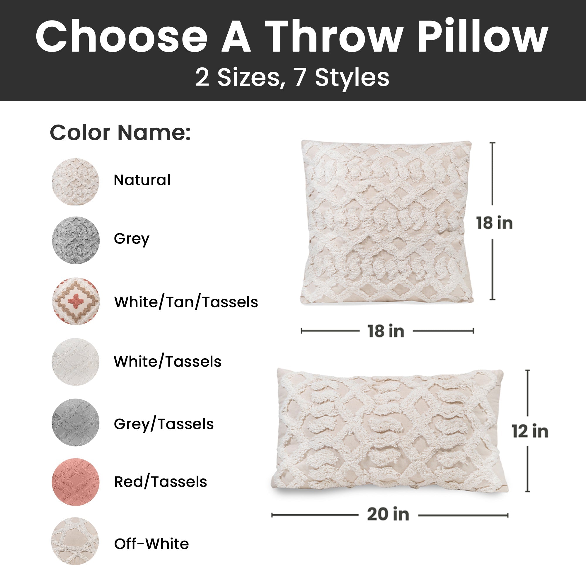 Decorative Throw Pillows - 2 Pack