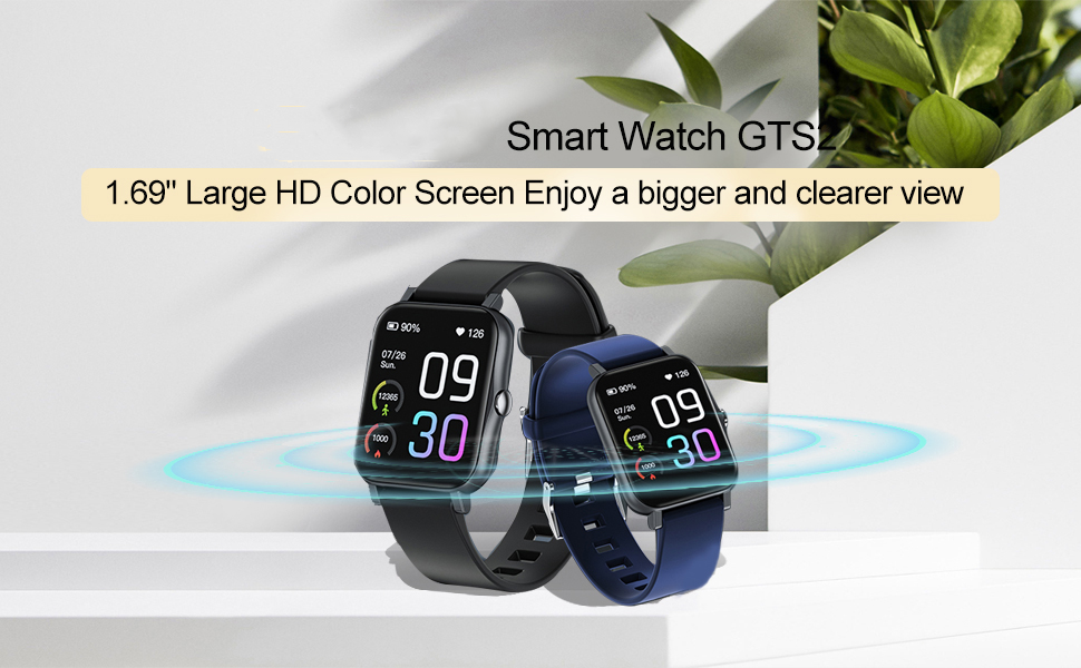 Smart Watch GTS2, Pedometer, Fitness Tracker, Heart Rate Monitors, Blood Oxygen Monitor, Best sleep tracker smart watch, IP68 Waterproof