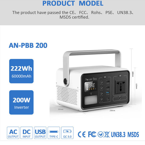 Anern 200w portable power station model