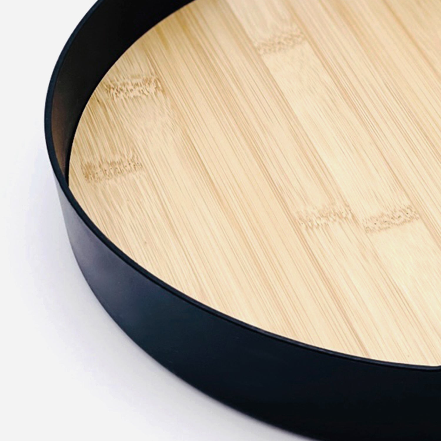 Versatile Circular Tray with Wood Base