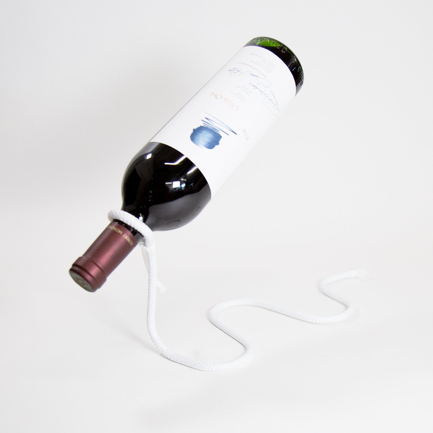 White String Floating Wine Rack