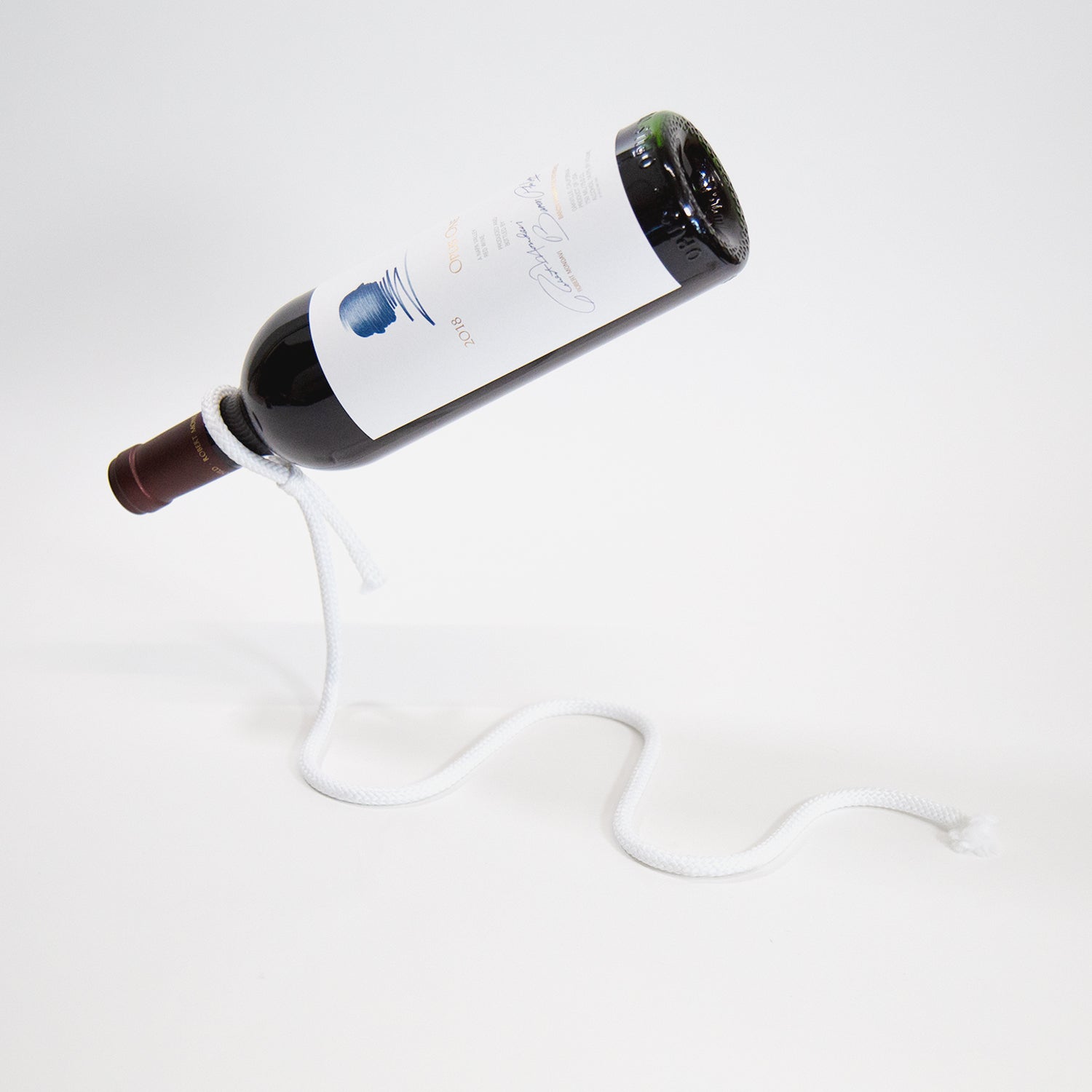 White String Floating Wine Rack