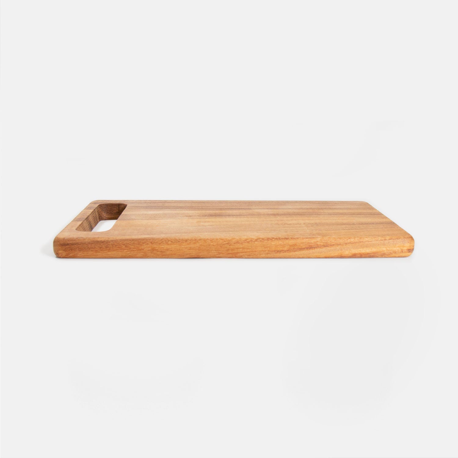 Modern Sculptural Acacia Wood Cutting Board with Handle