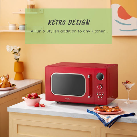 Red Comfee’ Retro Microwave Oven