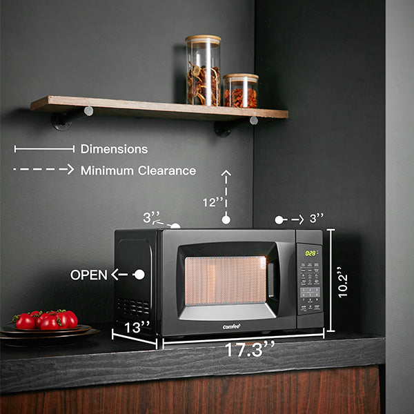 Compact Countertop Microwave Black, Comfee Retro Countertop Microwave Oven With Compact Size