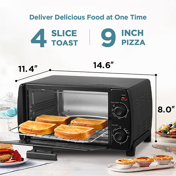 4-Slice White Compact Size CFO-BB102 Details about   Comfee' Toaster Oven Countertop 