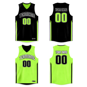 Black Green Basketball Jersey
