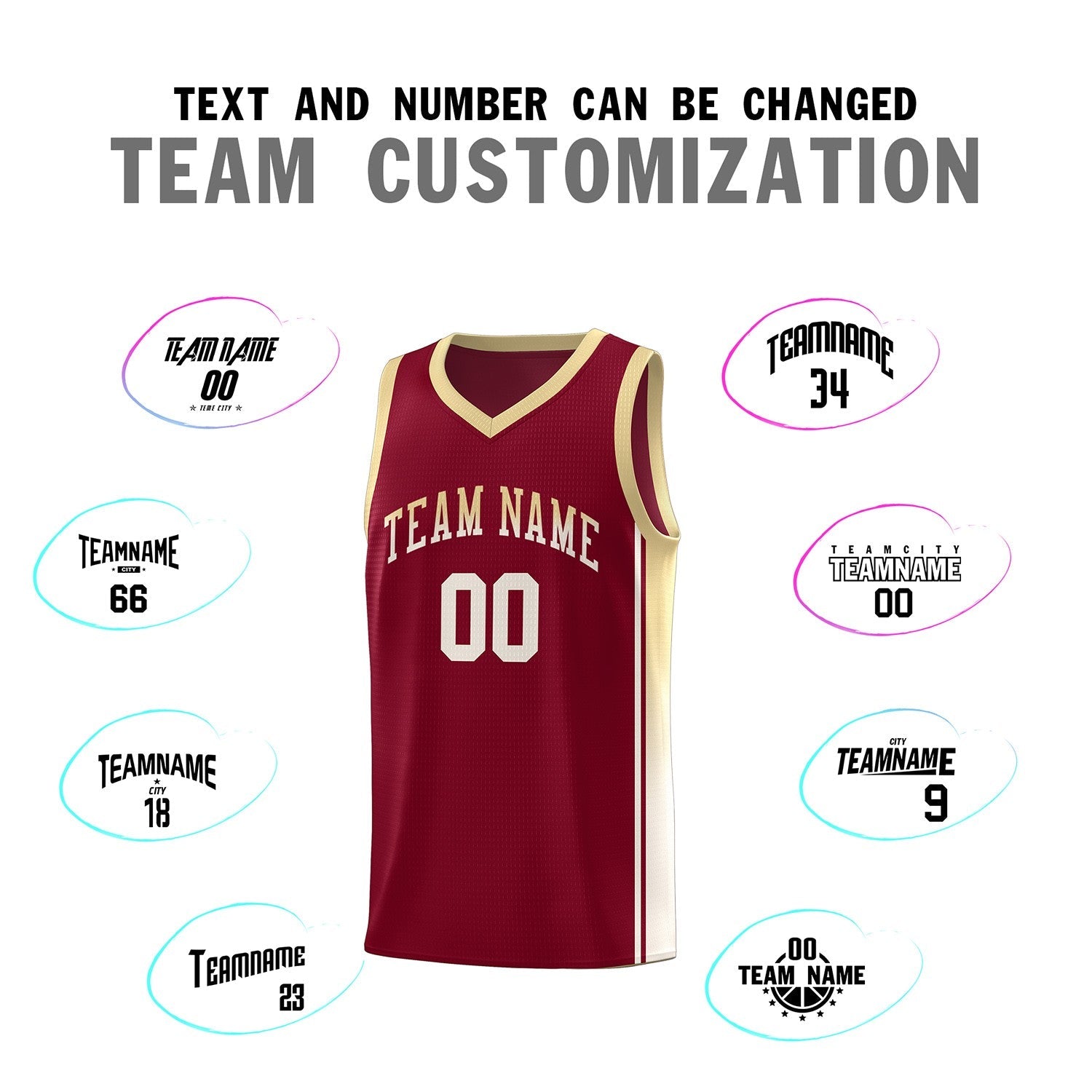 Custom Crimson Khaki Gradient Fashion Sports Uniform Basketball Jersey