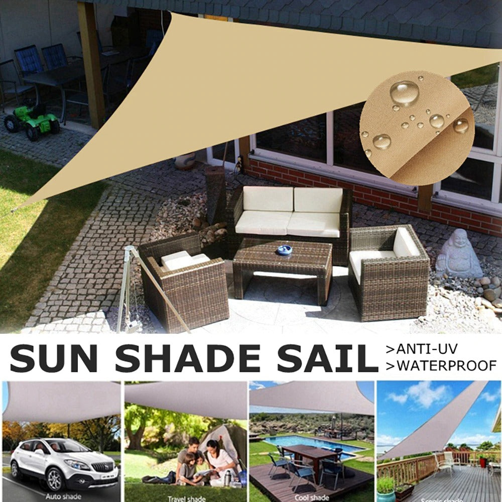 Outdoor Waterproof Anti-UV Shade Sail, Sunscreen Rain Cover, Garden Awning