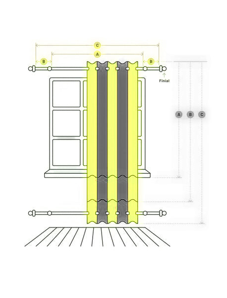 Grommet top and bottom outdoor curtains