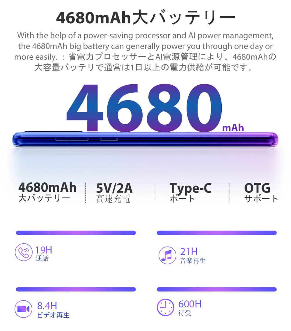 Blackview A80 Plusスマートフォン
