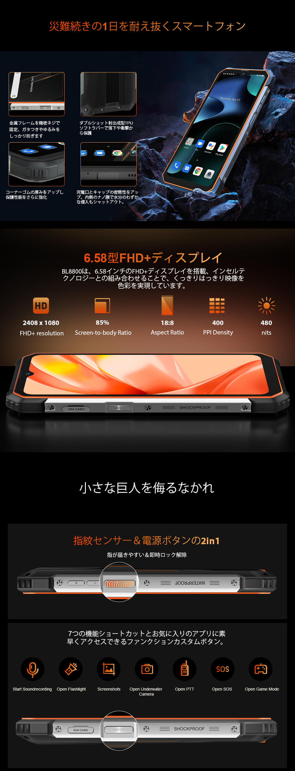 Blackview BL8800 5G赤外線カメラ頑丈なスマートフォン8+128GB 33W急速充電 – Blackview Official  Store