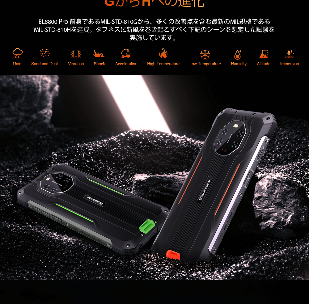 Blackview BL8800 5G赤外線カメラ頑丈な電話