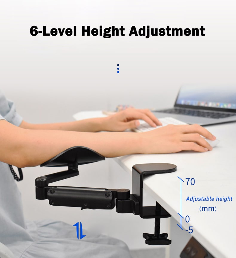 Rotating desk sales armrest support