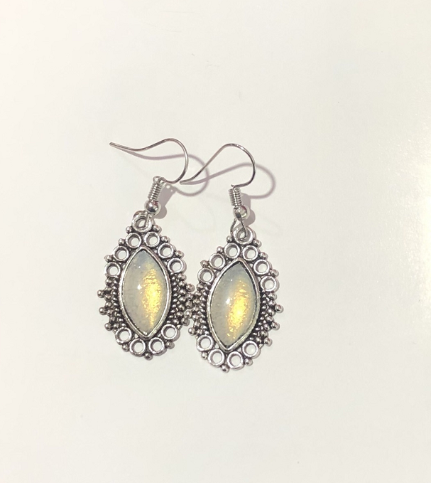 Vintage Mulcolor Silver Dangle Earrings