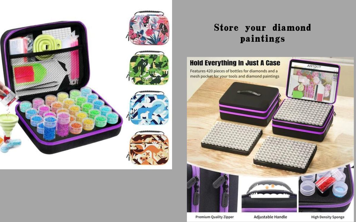 NEW Big 60 Square Bottles For Diamond Painting Drills Container Storage  Carry Case HandBag Diamond Embroidery Accessories Tools