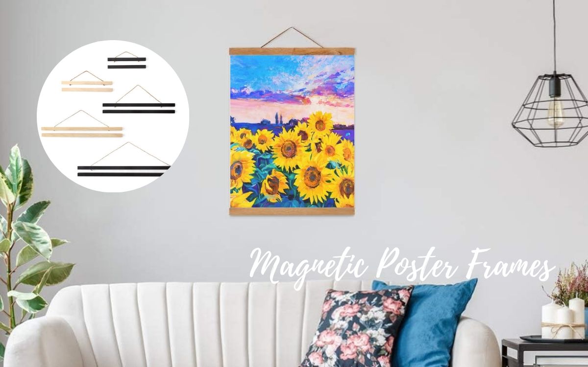 Magnetic poster frames