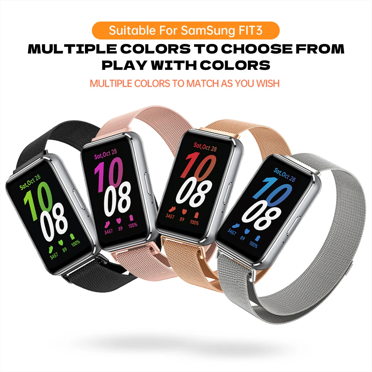 Milanese Loop Stainless Steel Magnetic Strap for Samsung Galaxy Fit3