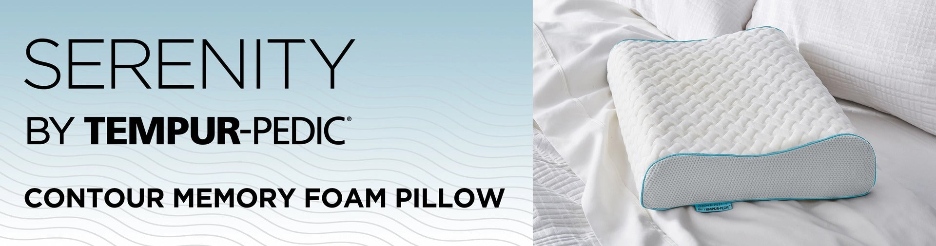 Tempur-Pedic Serenity Contour Memory Foam Pillow, 20