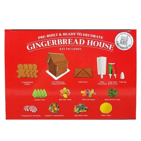 Pre-built & Ready to Decorate Gingerbread House, 60oz