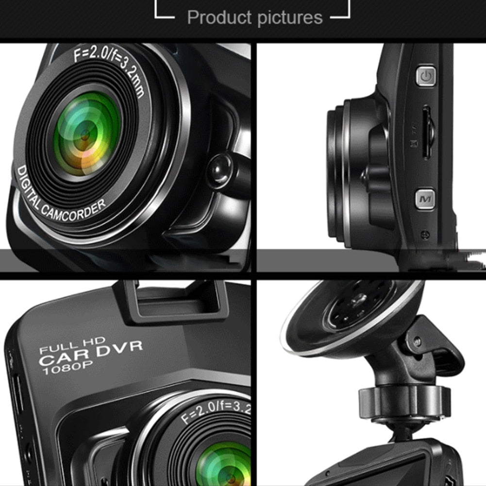 Hd 1080p Lens Car Dvr Front And Rear Camera Video Dash Cam Recorder