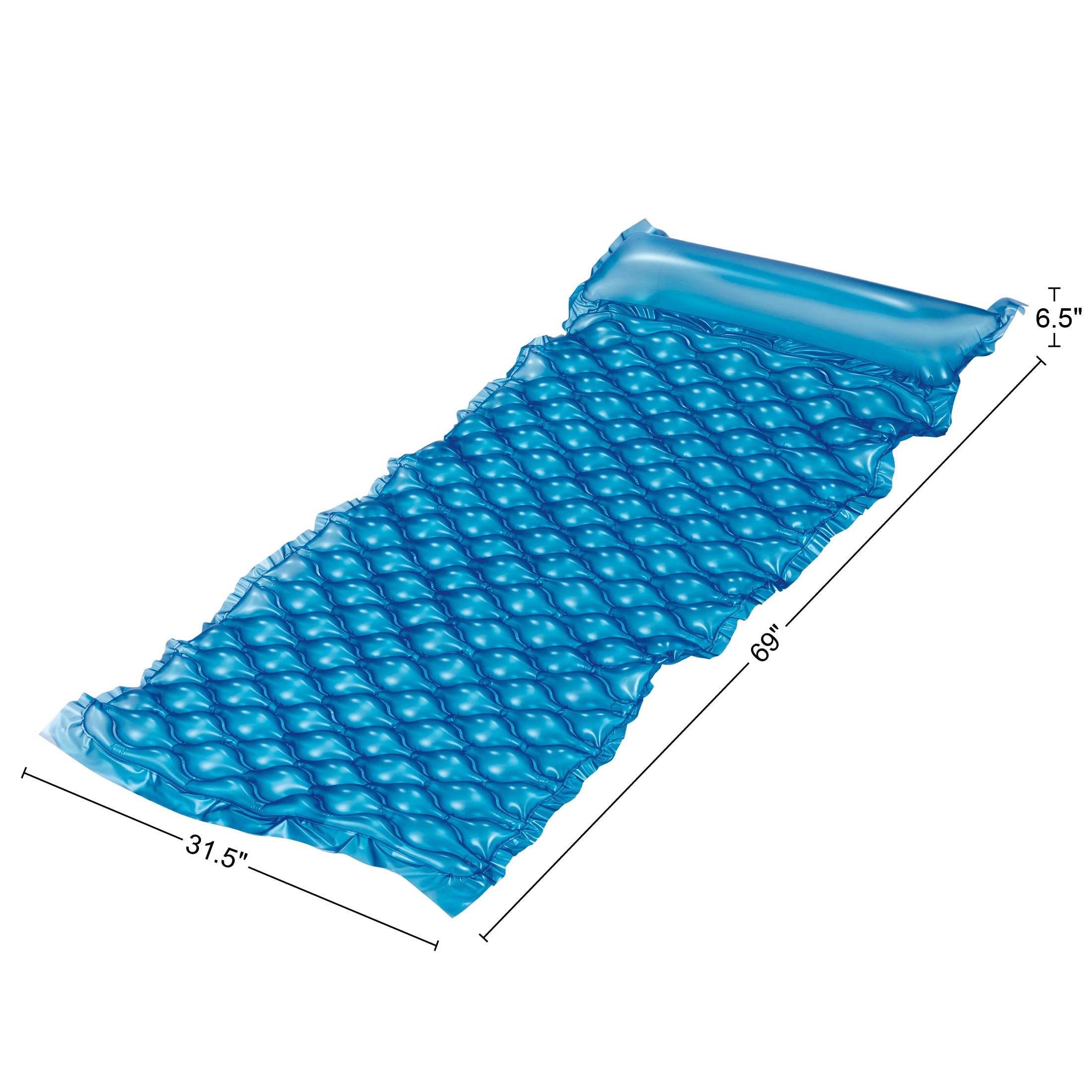 Bluescape Blue Neon Comfort Inflatable Mat, 69