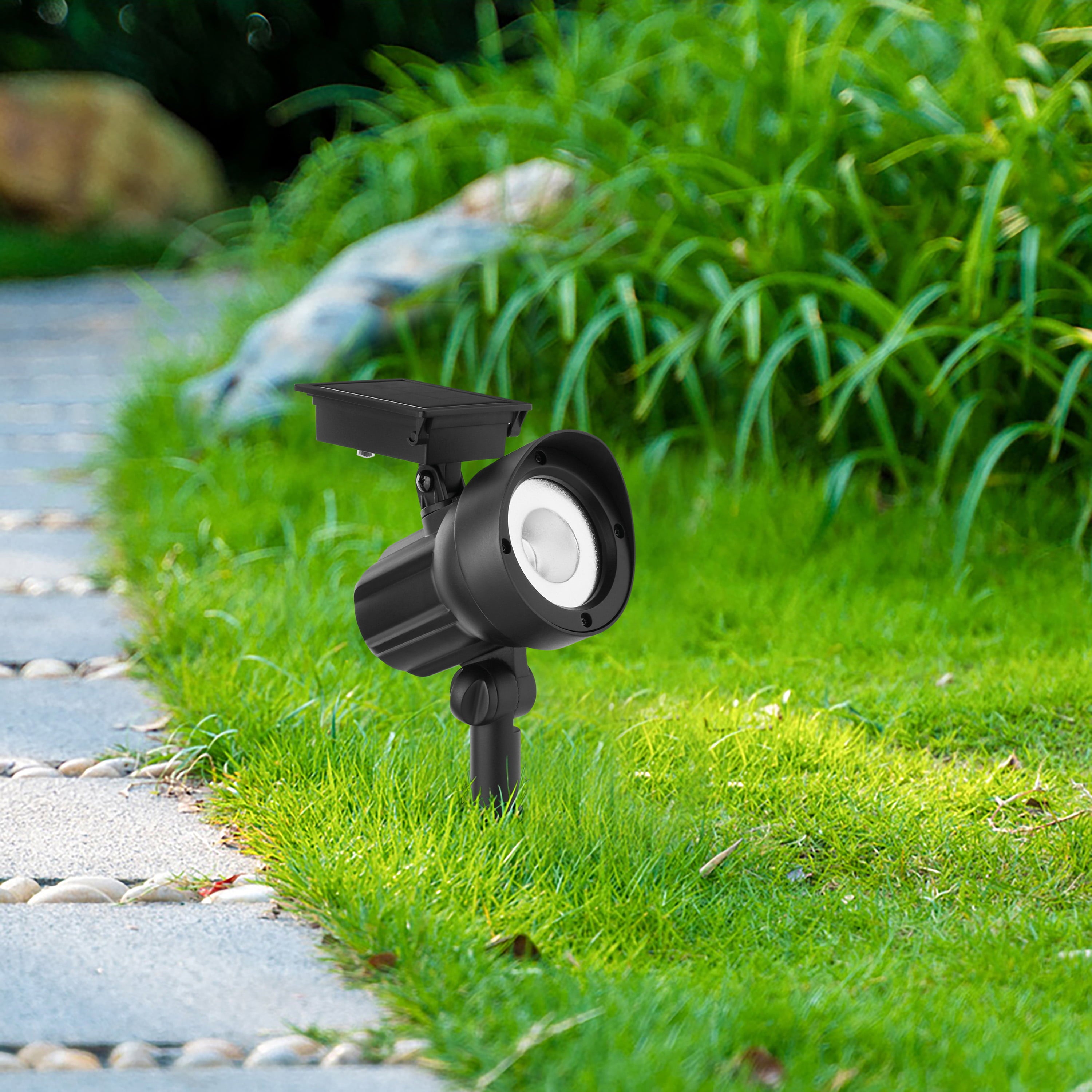 Mainstays Solar LED Landscape Spot Light, 2 Pack 20 Lumens