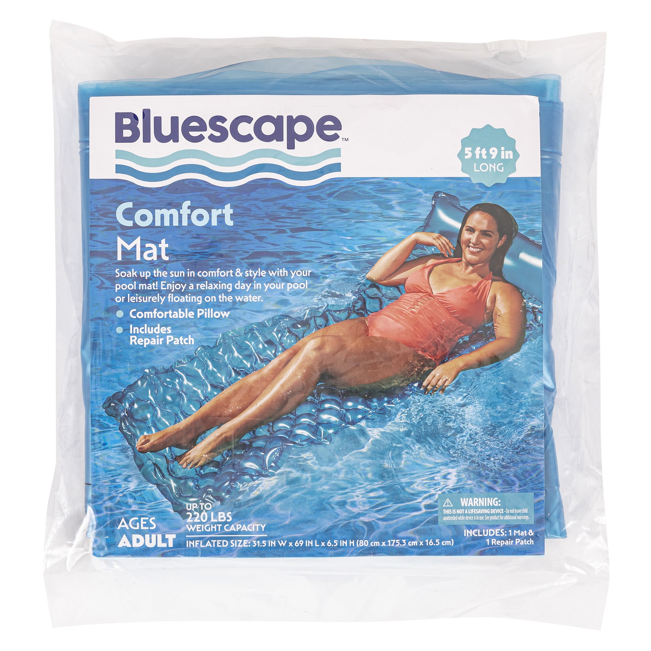 Bluescape Blue Neon Comfort Inflatable Mat, 69