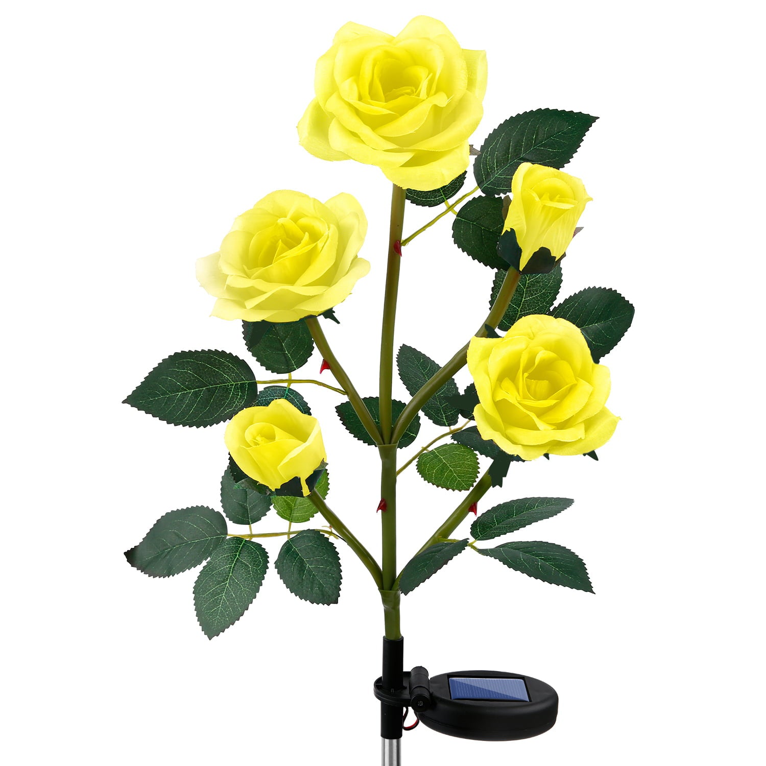 SHIKAN Solar LED Rose Lights Waterproof Stake Flower Lights