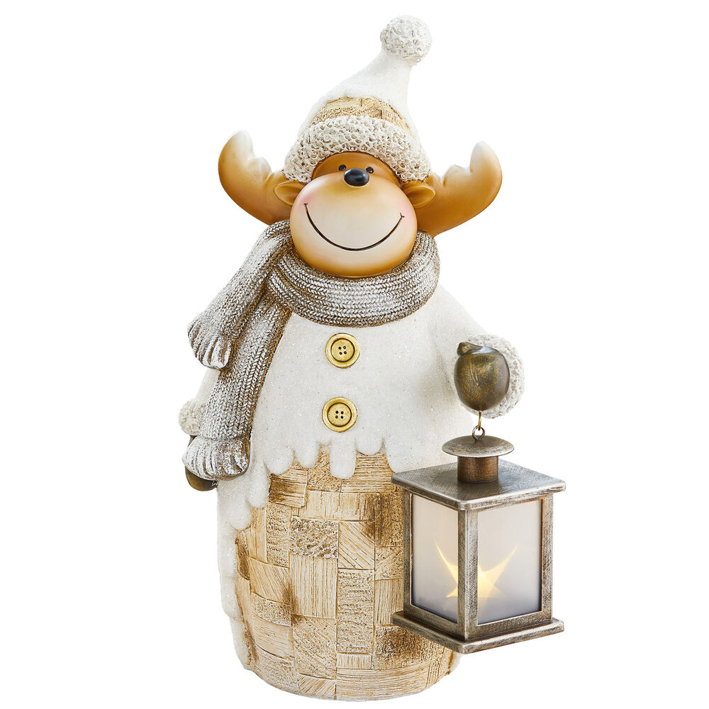 Holiday Figurine with LED Lantern